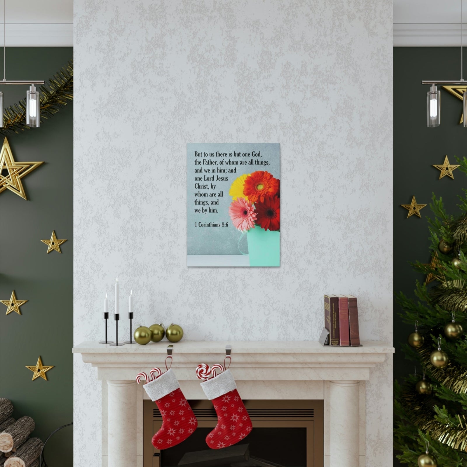 Scripture Walls God The Father 1 Corinthians 8:6 Bible Verse Canvas Christian Wall Art Ready to Hang Unframed-Express Your Love Gifts