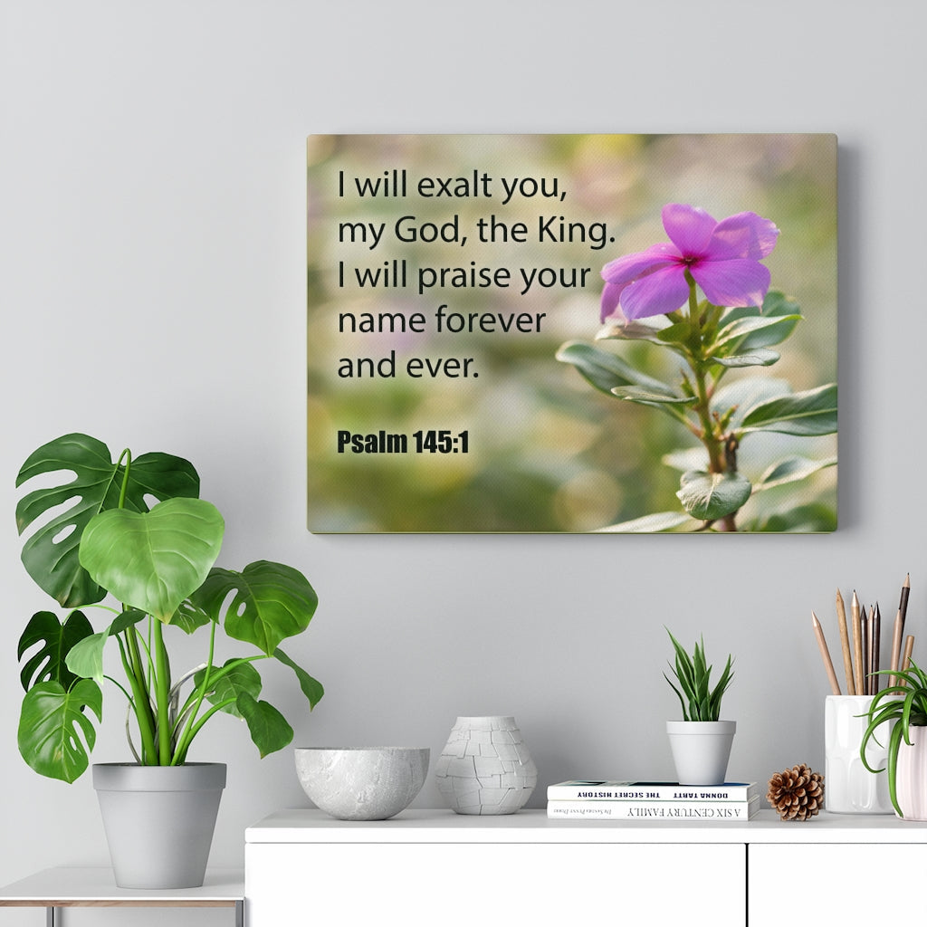 Scripture Walls God The King Psalm 145:1 Christian Home Decor Bible Art Unframed-Express Your Love Gifts