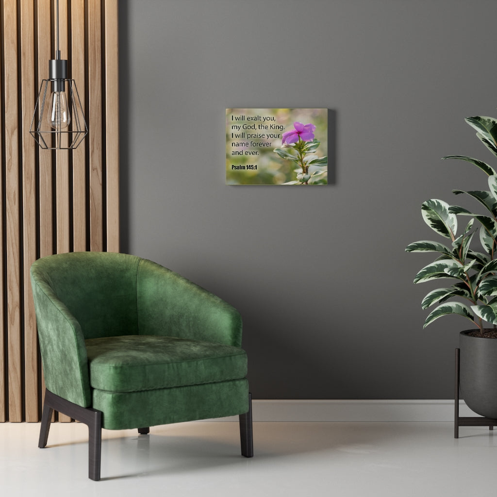 Scripture Walls God The King Psalm 145:1 Christian Home Decor Bible Art Unframed-Express Your Love Gifts