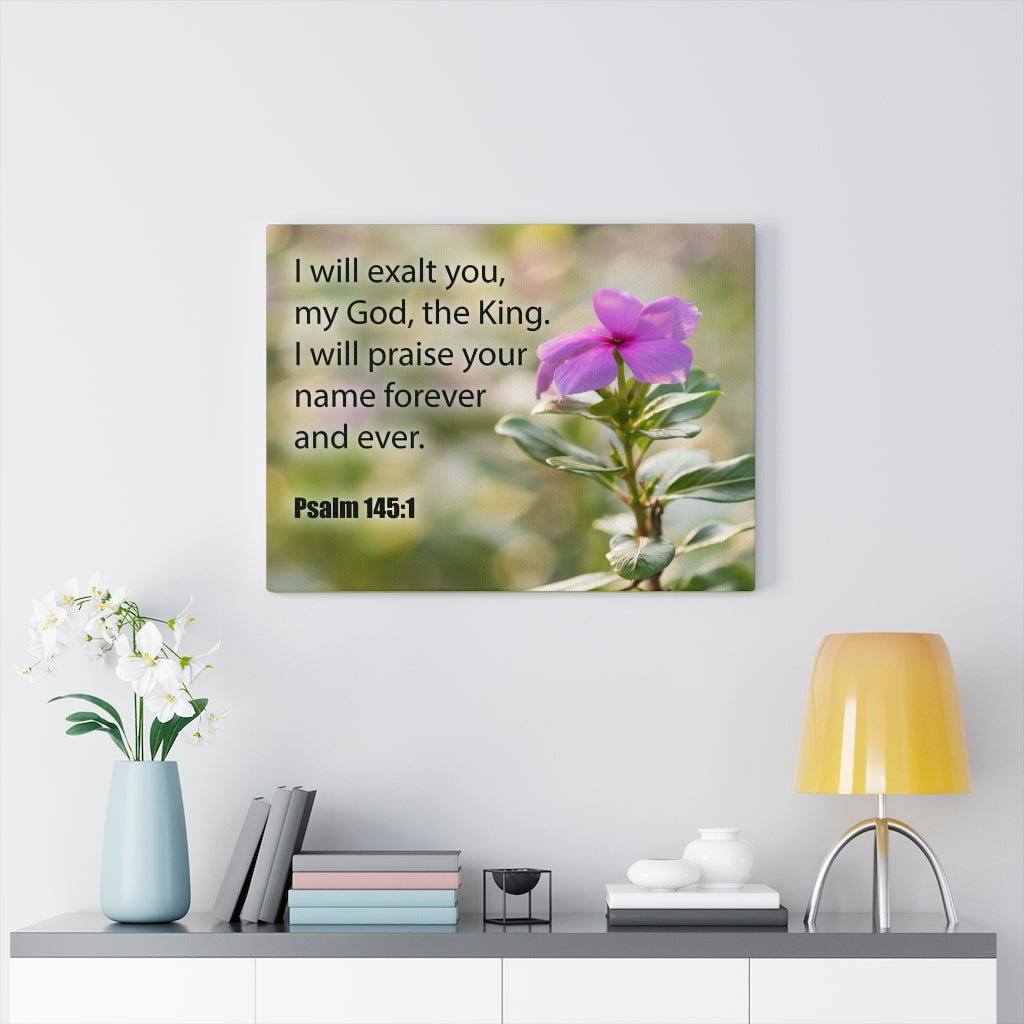 Scripture Walls God The King Psalm 145:1 Christian Home Decor Bible Art Unframed-Express Your Love Gifts
