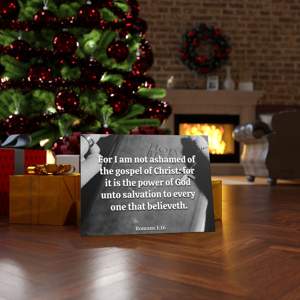 Scripture Walls God Unto Salvation Romans 1:16 Bible Verse Canvas Christian Wall Art Ready to Hang Unframed-Express Your Love Gifts