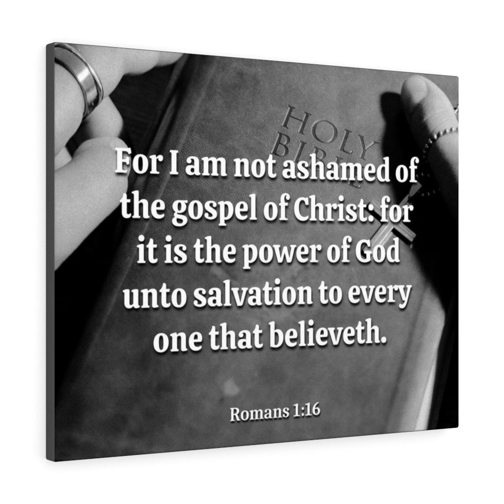 Scripture Walls God Unto Salvation Romans 1:16 Bible Verse Canvas Christian Wall Art Ready to Hang Unframed-Express Your Love Gifts