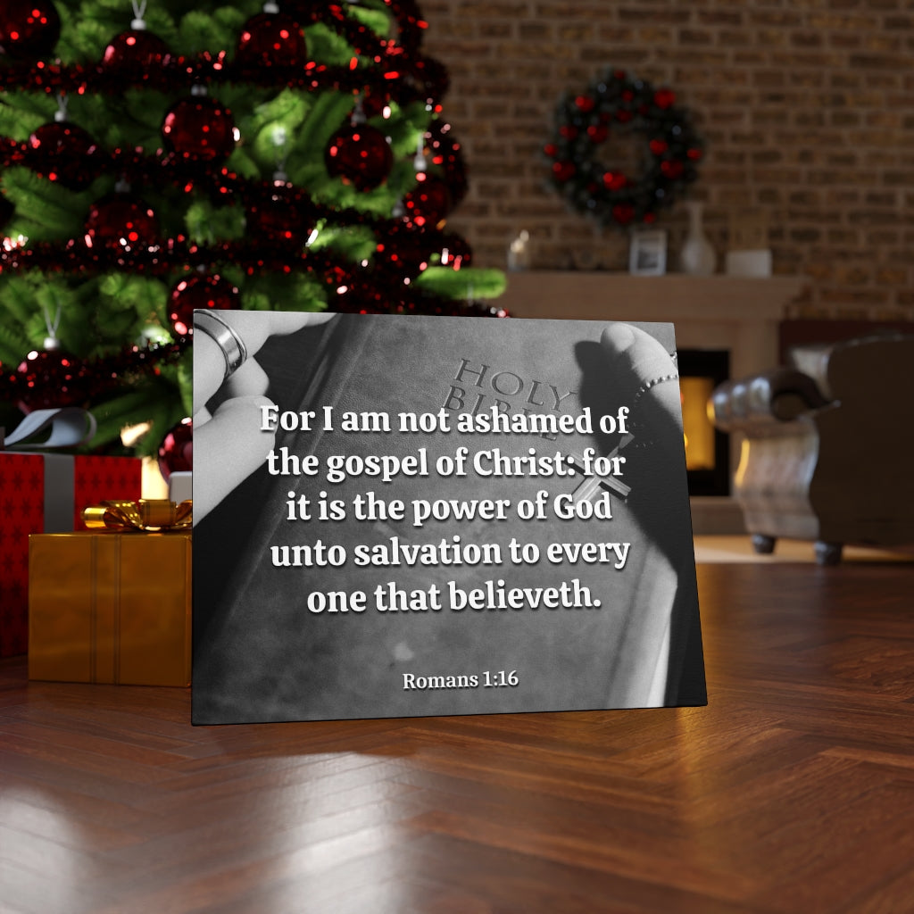 Scripture Walls God Unto Salvation Romans 1:16 Bible Verse Canvas Christian Wall Art Ready to Hang Unframed-Express Your Love Gifts