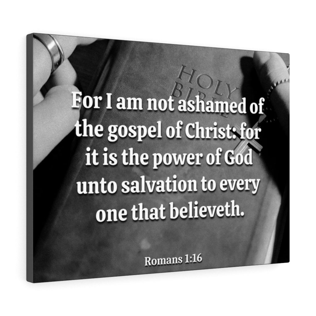 Scripture Walls God Unto Salvation Romans 1:16 Bible Verse Canvas Christian Wall Art Ready to Hang Unframed-Express Your Love Gifts