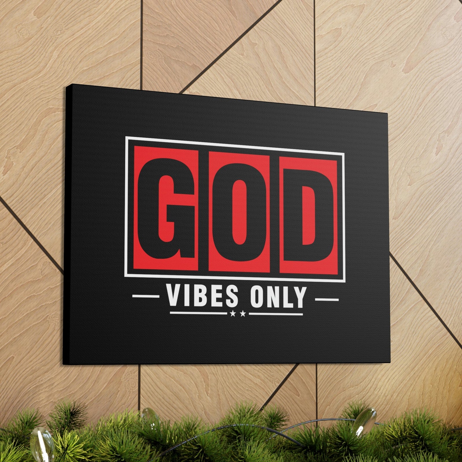 Scripture Walls God Vibes Only Romans 15:13 Red Christian Wall Art Bible Verse Print Ready to Hang Unframed-Express Your Love Gifts