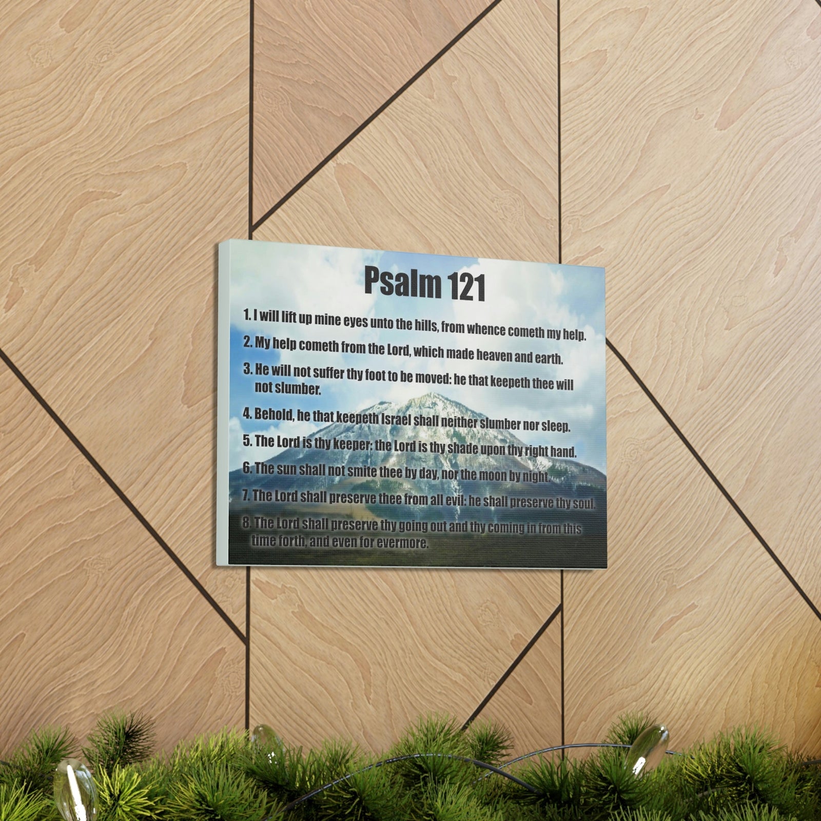 Scripture Walls God Watches Over You Psalm 121:7 Christian Wall Art Print Ready to Hang Unframed-Express Your Love Gifts