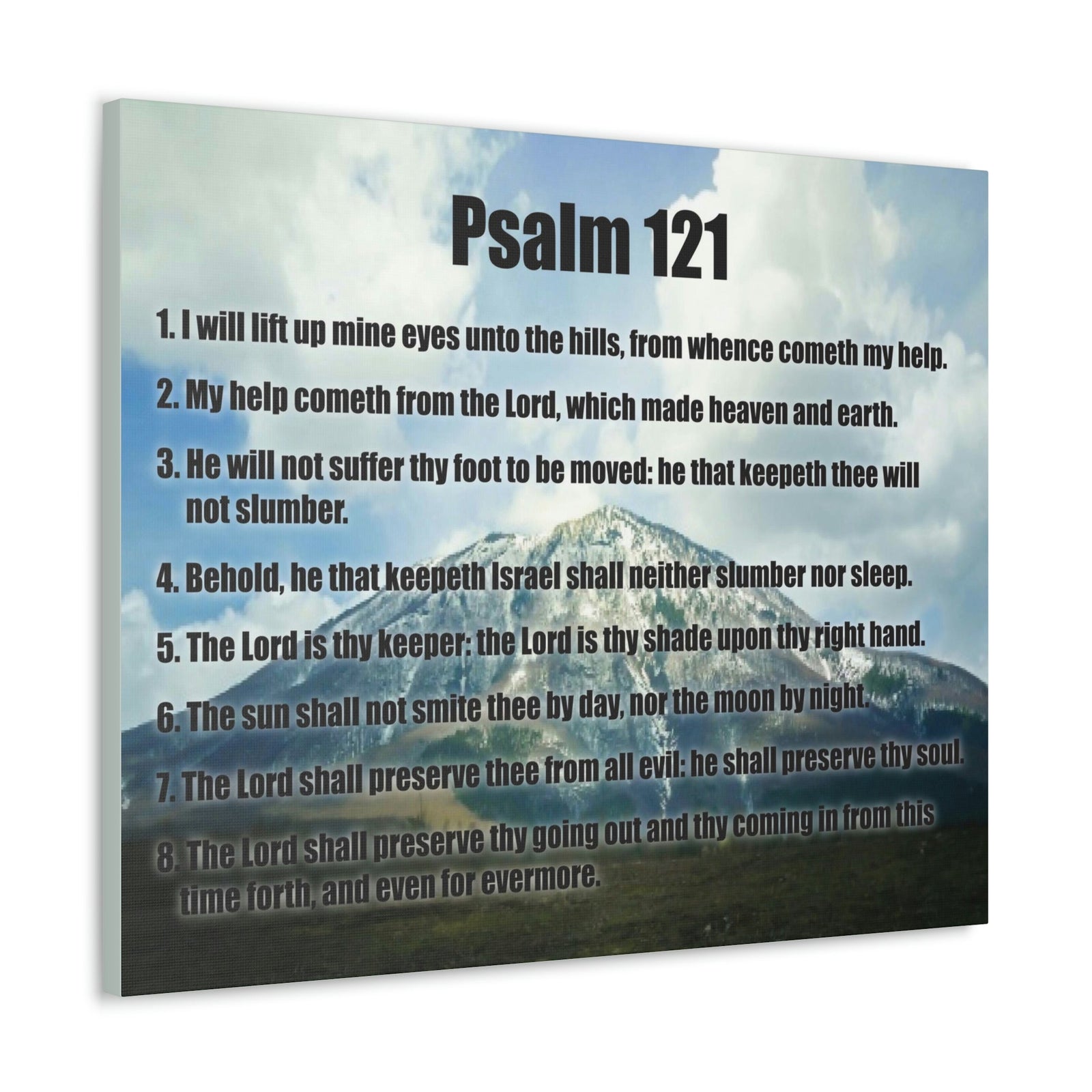 Scripture Walls God Watches Over You Psalm 121:7 Christian Wall Art Print Ready to Hang Unframed-Express Your Love Gifts