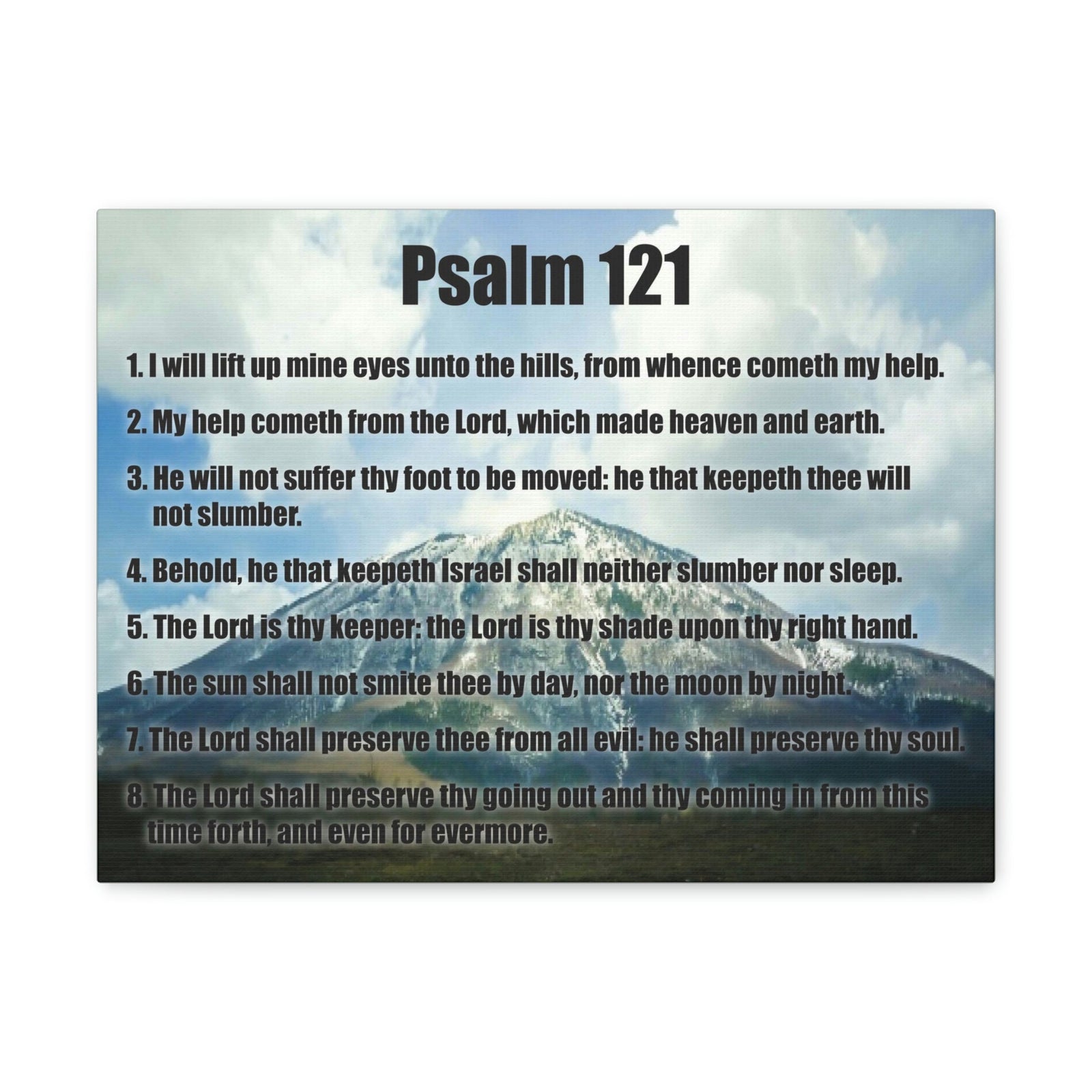 Scripture Walls God Watches Over You Psalm 121:7 Christian Wall Art Print Ready to Hang Unframed-Express Your Love Gifts