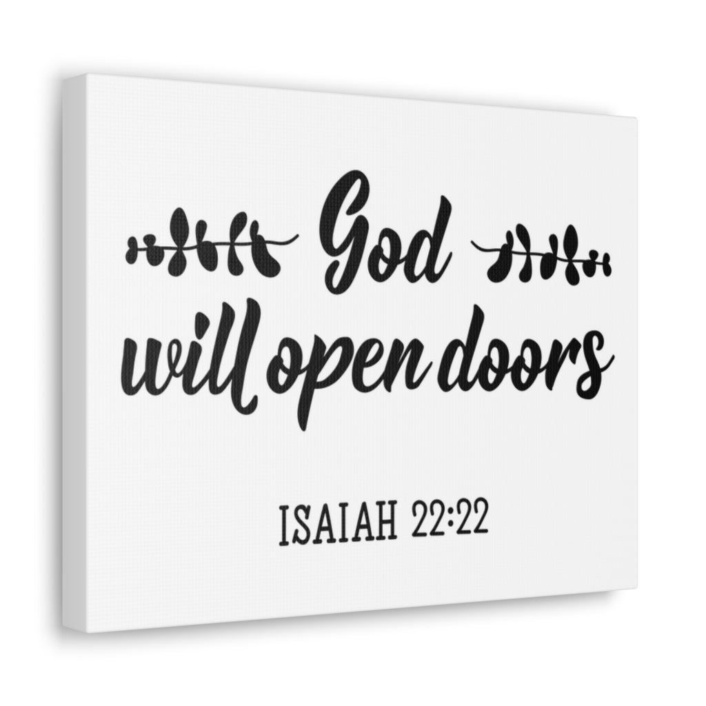 Scripture Walls God Will Open Doors Isaiah 22:22 Christian Wall Art Bible Verse Print Ready To Hang Unframed-Express Your Love Gifts