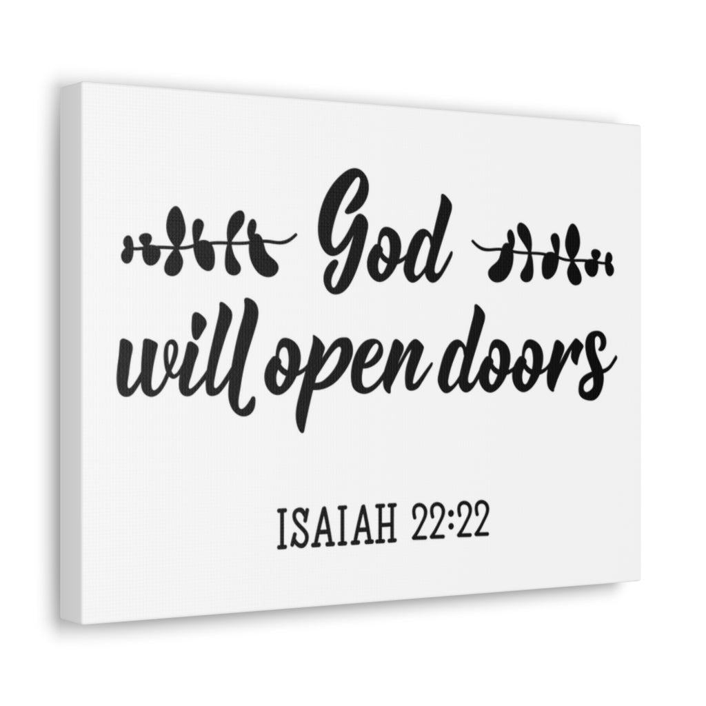Scripture Walls God Will Open Doors Isaiah 22:22 Christian Wall Art Bible Verse Print Ready To Hang Unframed-Express Your Love Gifts