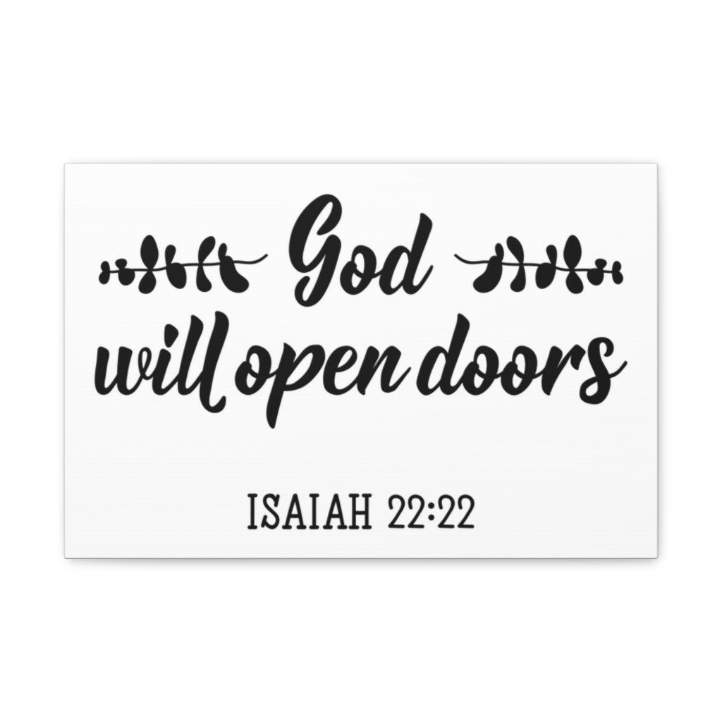 Scripture Walls God Will Open Doors Isaiah 22:22 Christian Wall Art Bible Verse Print Ready To Hang Unframed-Express Your Love Gifts