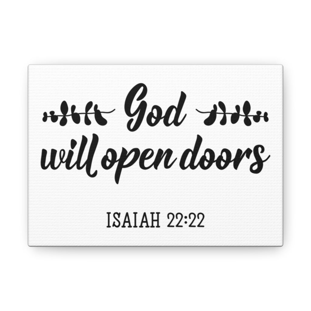 Scripture Walls God Will Open Doors Isaiah 22:22 Christian Wall Art Bible Verse Print Ready To Hang Unframed-Express Your Love Gifts