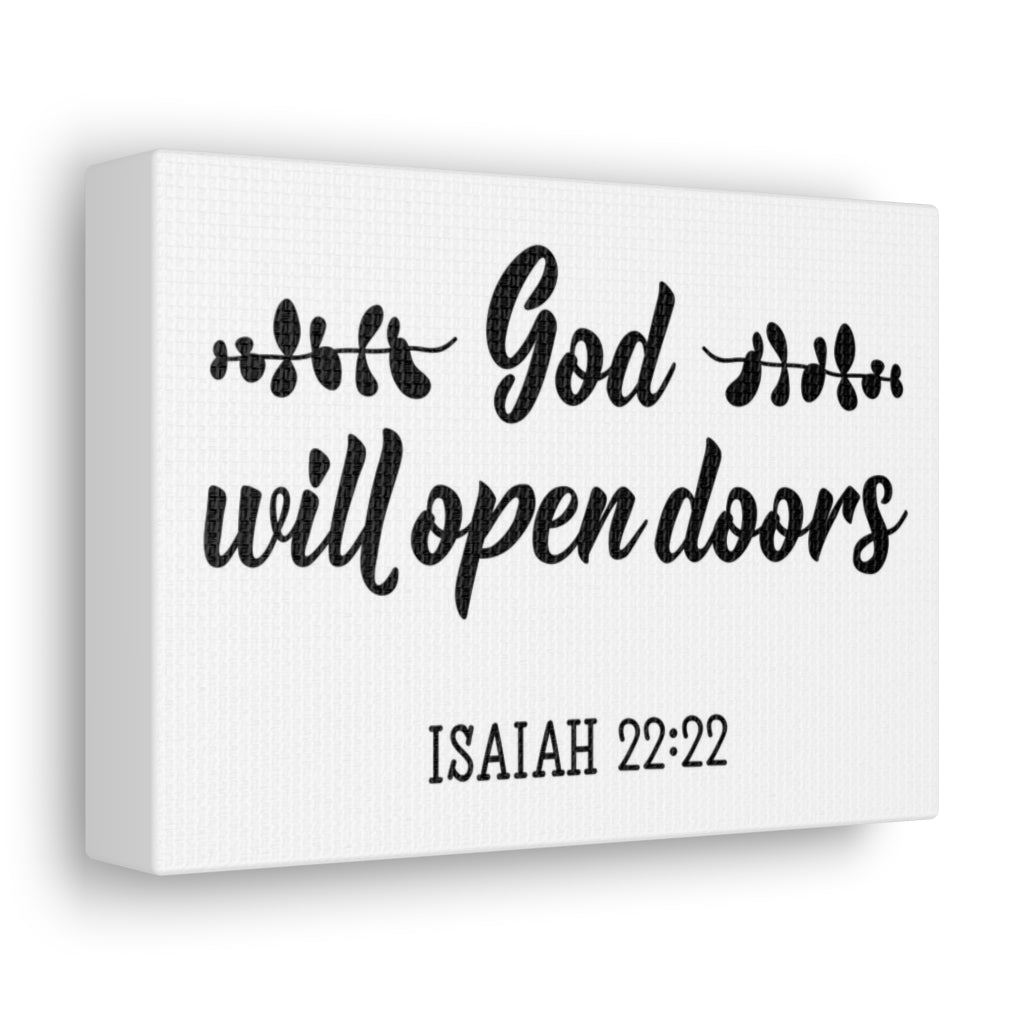 Scripture Walls God Will Open Doors Isaiah 22:22 Christian Wall Art Bible Verse Print Ready To Hang Unframed-Express Your Love Gifts