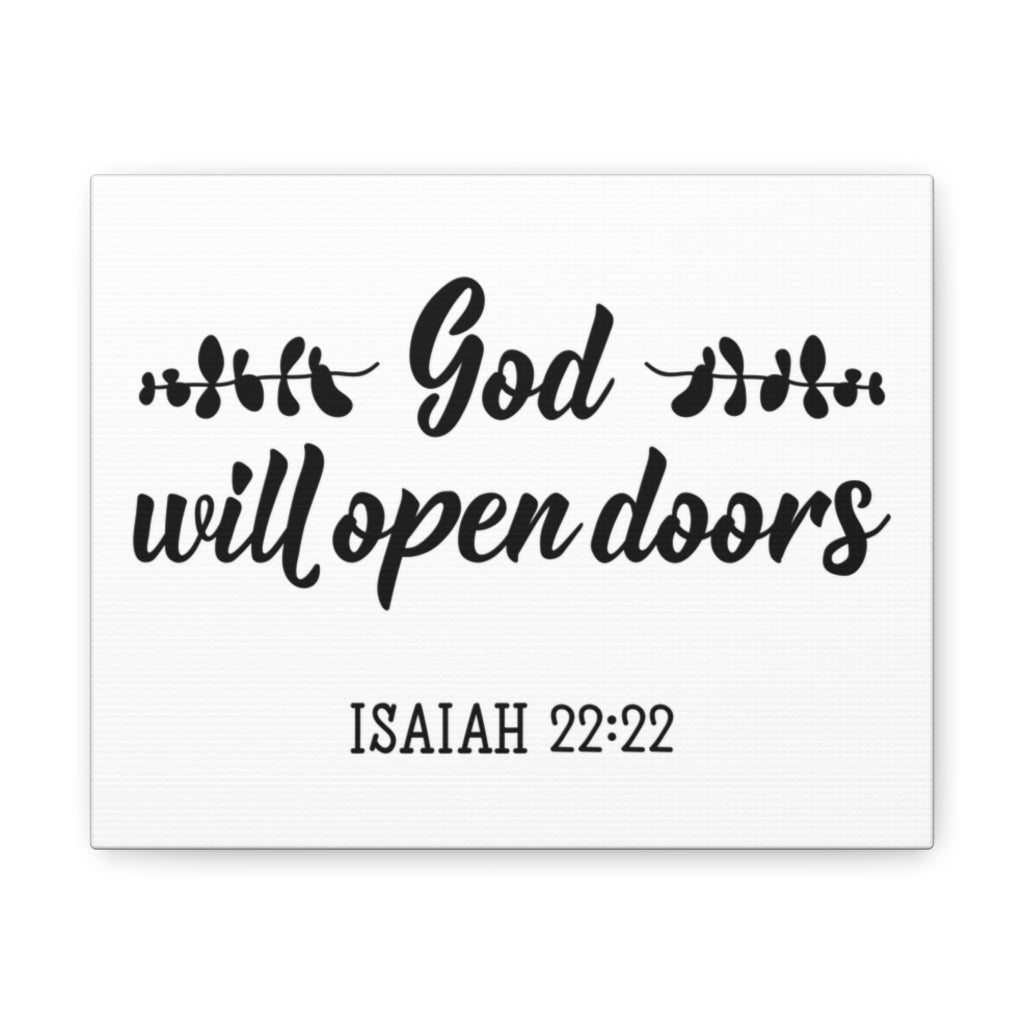 Scripture Walls God Will Open Doors Isaiah 22:22 Christian Wall Art Bible Verse Print Ready To Hang Unframed-Express Your Love Gifts
