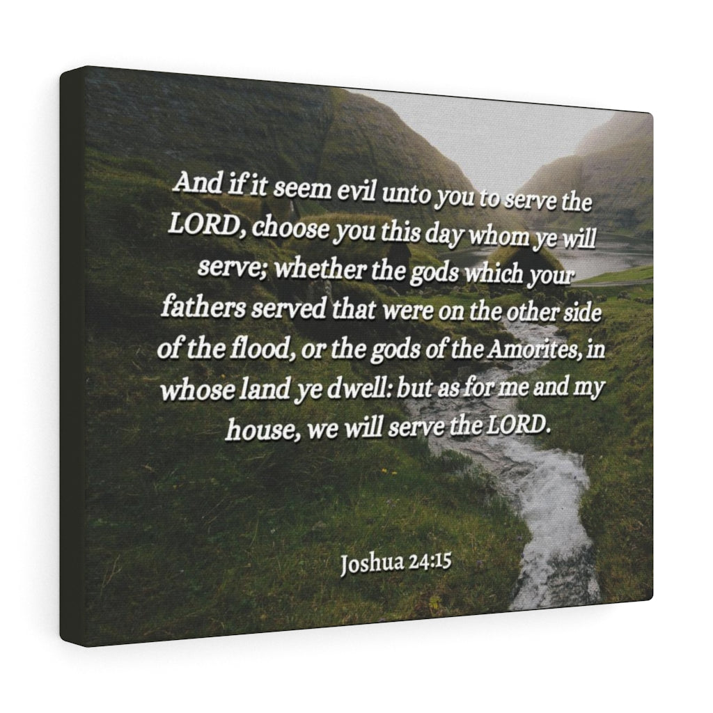 Scripture Walls Gods Which Your Fathers Joshua 24:15 Bible Verse Canvas Christian Wall Art Ready to Hang Unframed-Express Your Love Gifts