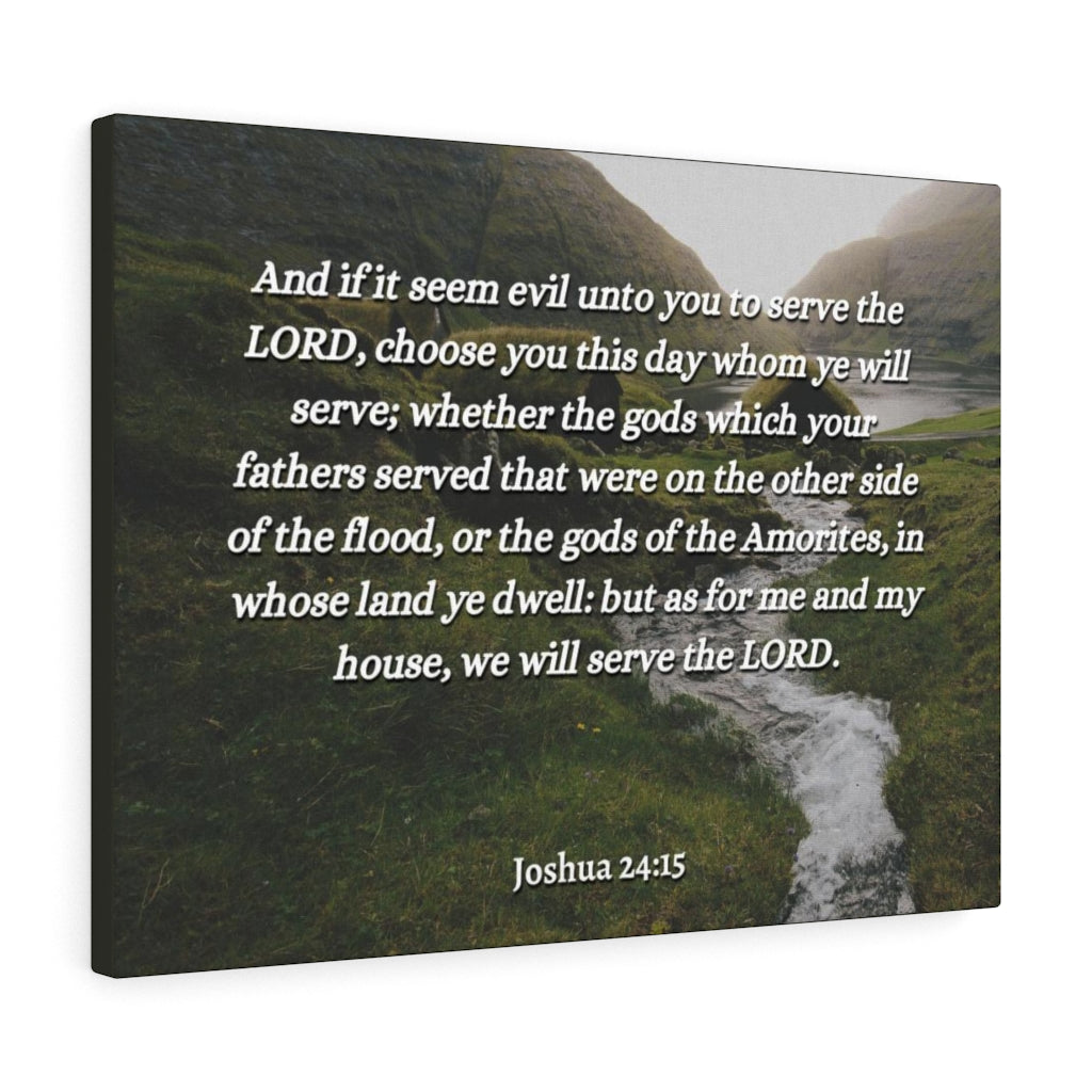 Scripture Walls Gods Which Your Fathers Joshua 24:15 Bible Verse Canvas Christian Wall Art Ready to Hang Unframed-Express Your Love Gifts