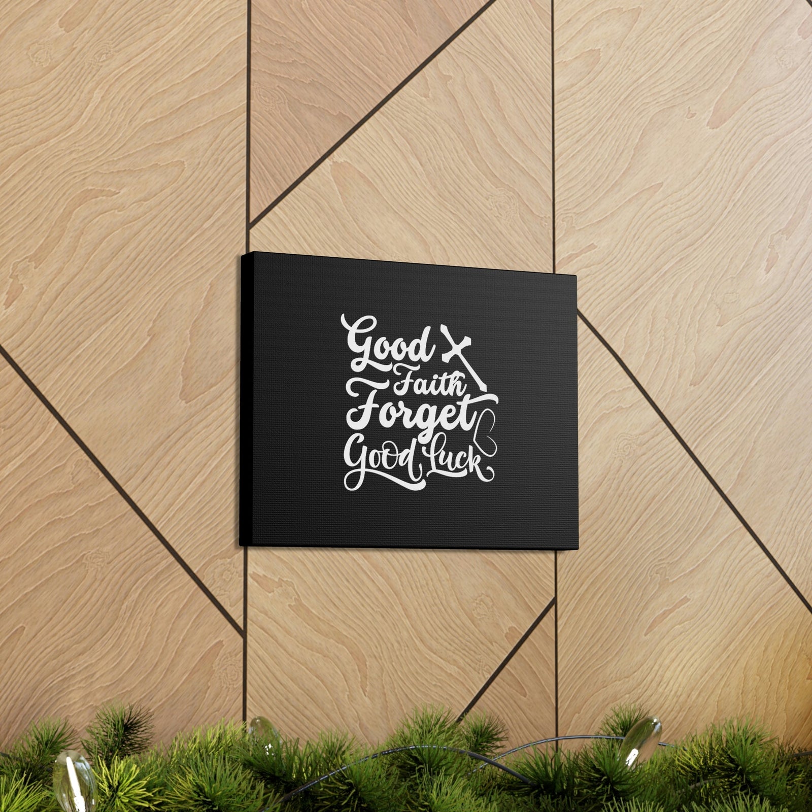 Scripture Walls Good Faith Forget Hebrews 11:1 Black Christian Wall Art Bible Verse Print Ready to Hang Unframed-Express Your Love Gifts