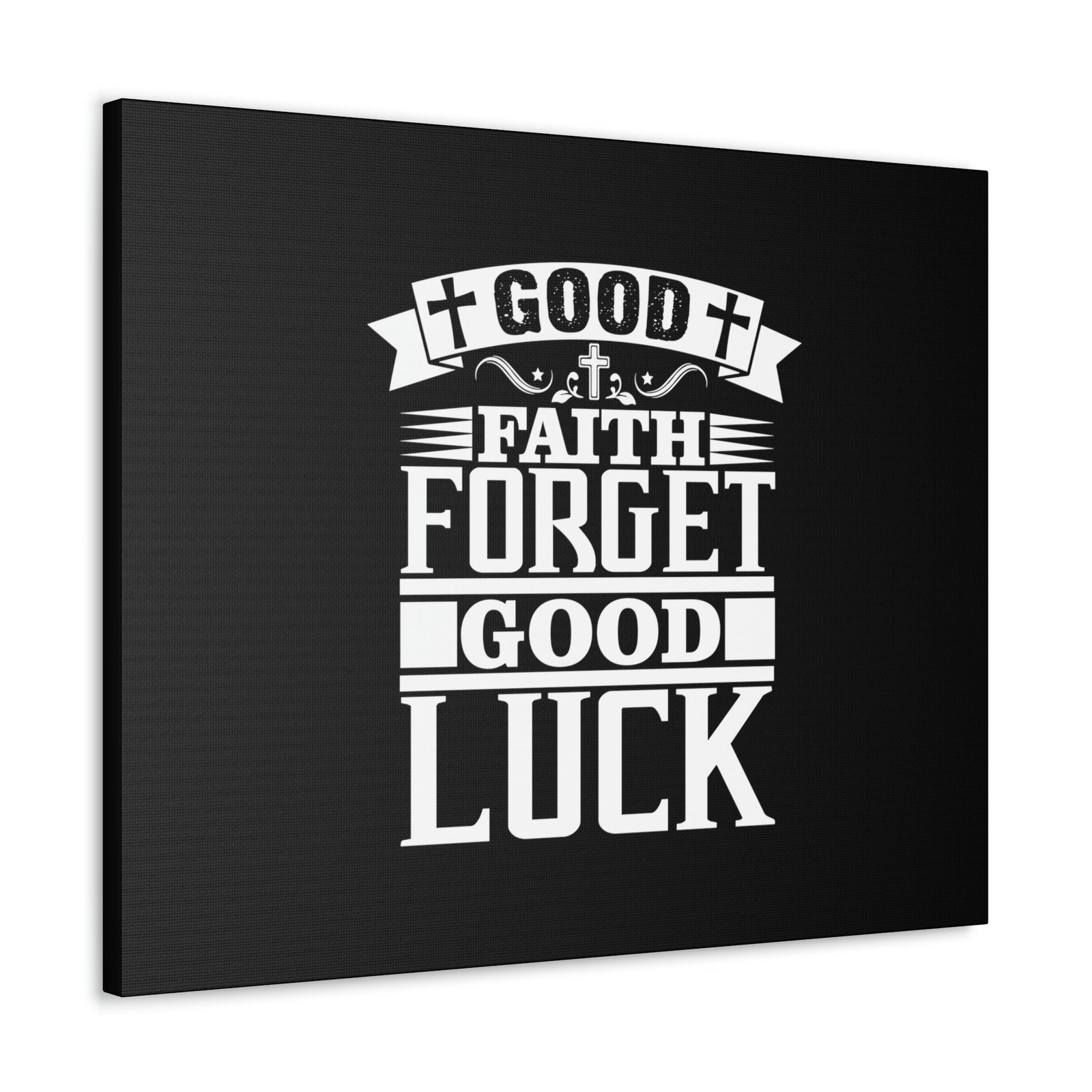 Scripture Walls Good Luck Hebrews 11:1 Cross Black Christian Wall Art Bible Verse Print Ready to Hang Unframed-Express Your Love Gifts
