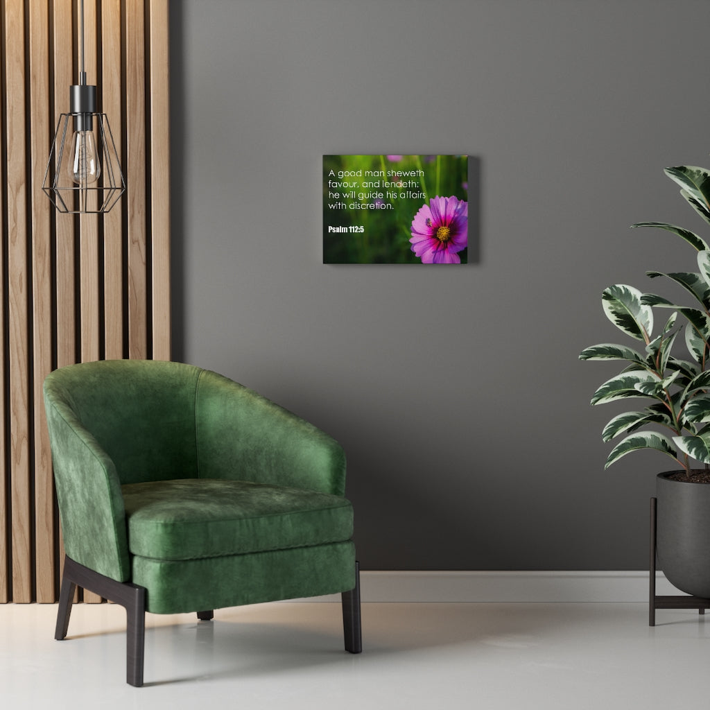 Scripture Walls Good Man Psalm 112:5 Bible Verse Canvas Christian Wall Art Ready to Hang Unframed-Express Your Love Gifts