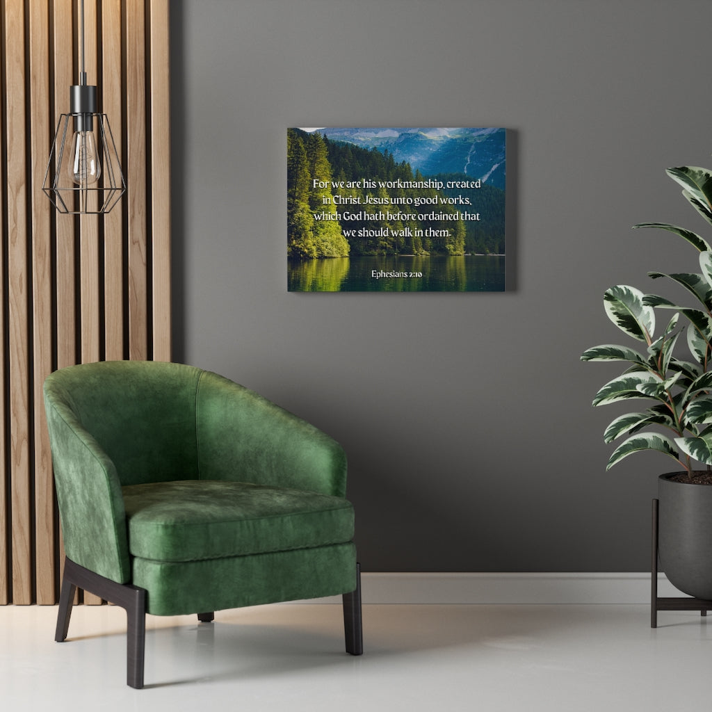 Scripture Walls Good Works Ephesians 2:10 Bible Verse Canvas Christian Wall Art Ready to Hang Unframed-Express Your Love Gifts