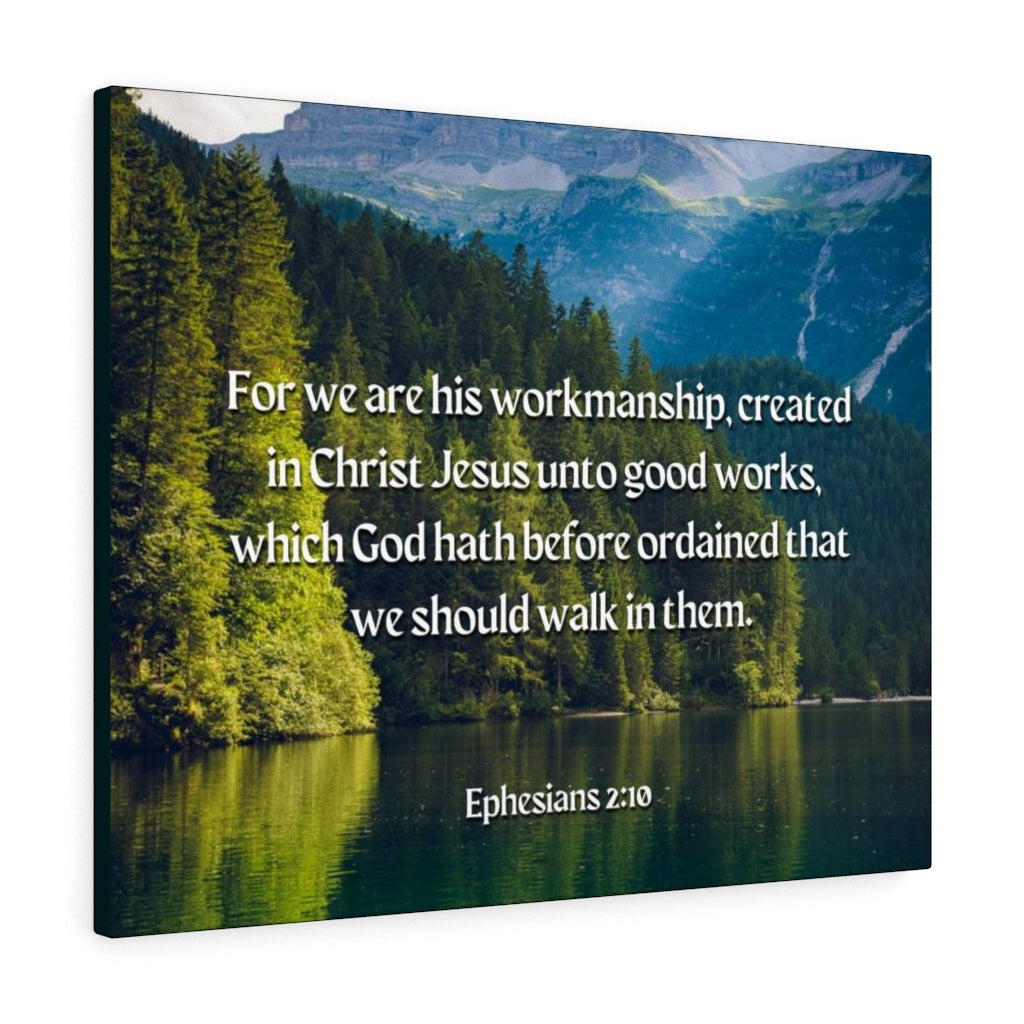 Scripture Walls Good Works Ephesians 2:10 Bible Verse Canvas Christian Wall Art Ready to Hang Unframed-Express Your Love Gifts
