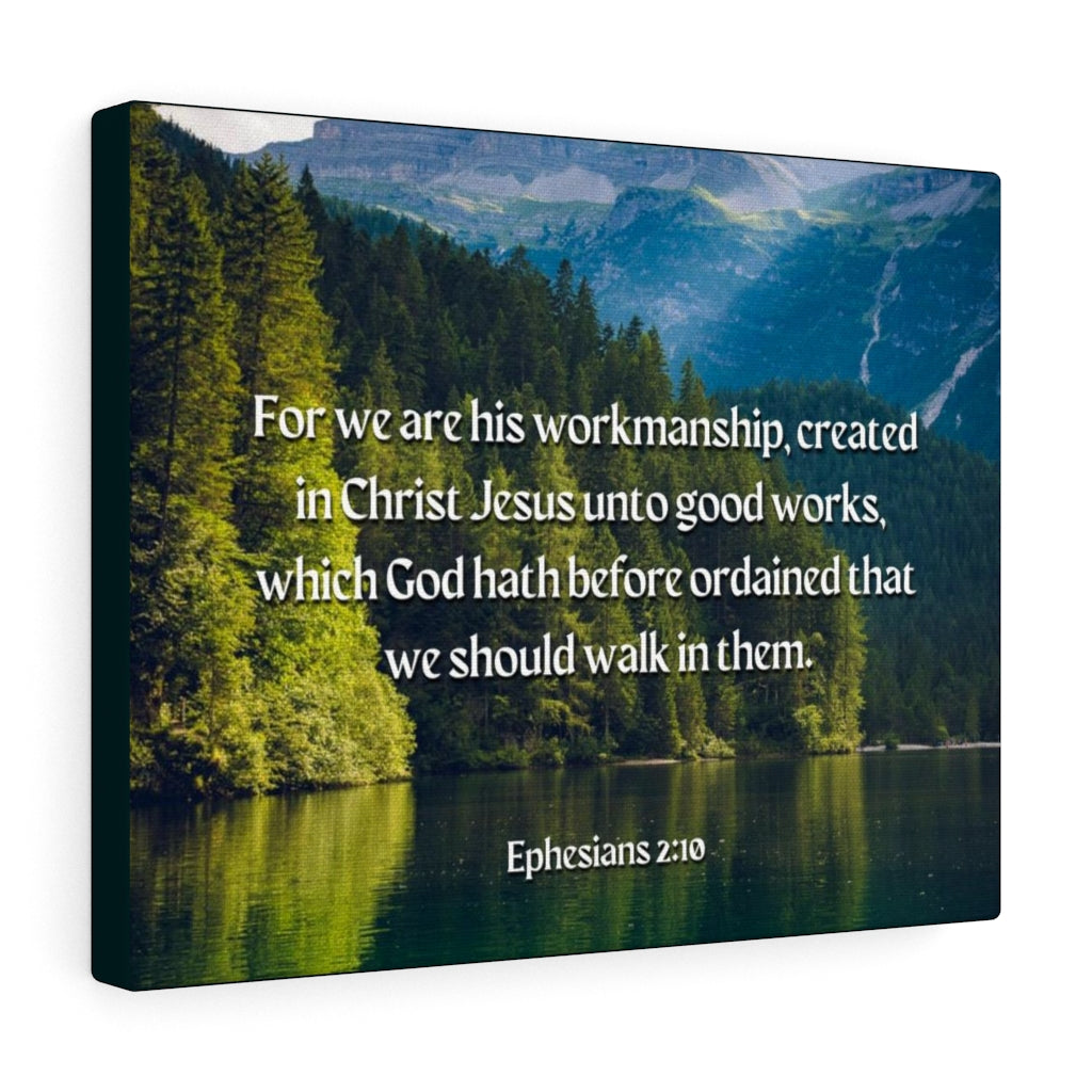 Scripture Walls Good Works Ephesians 2:10 Bible Verse Canvas Christian Wall Art Ready to Hang Unframed-Express Your Love Gifts