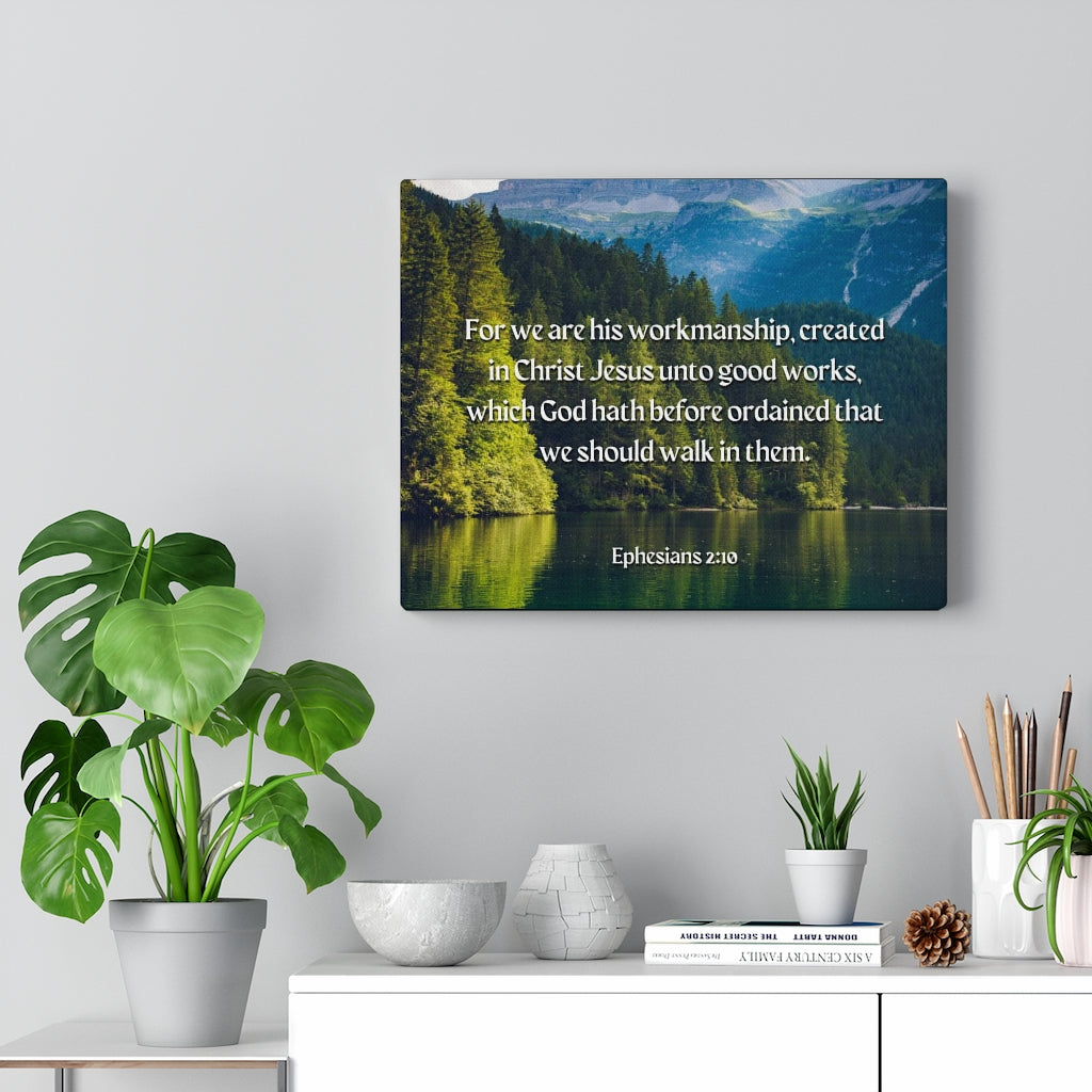 Scripture Walls Good Works Ephesians 2:10 Bible Verse Canvas Christian Wall Art Ready to Hang Unframed-Express Your Love Gifts