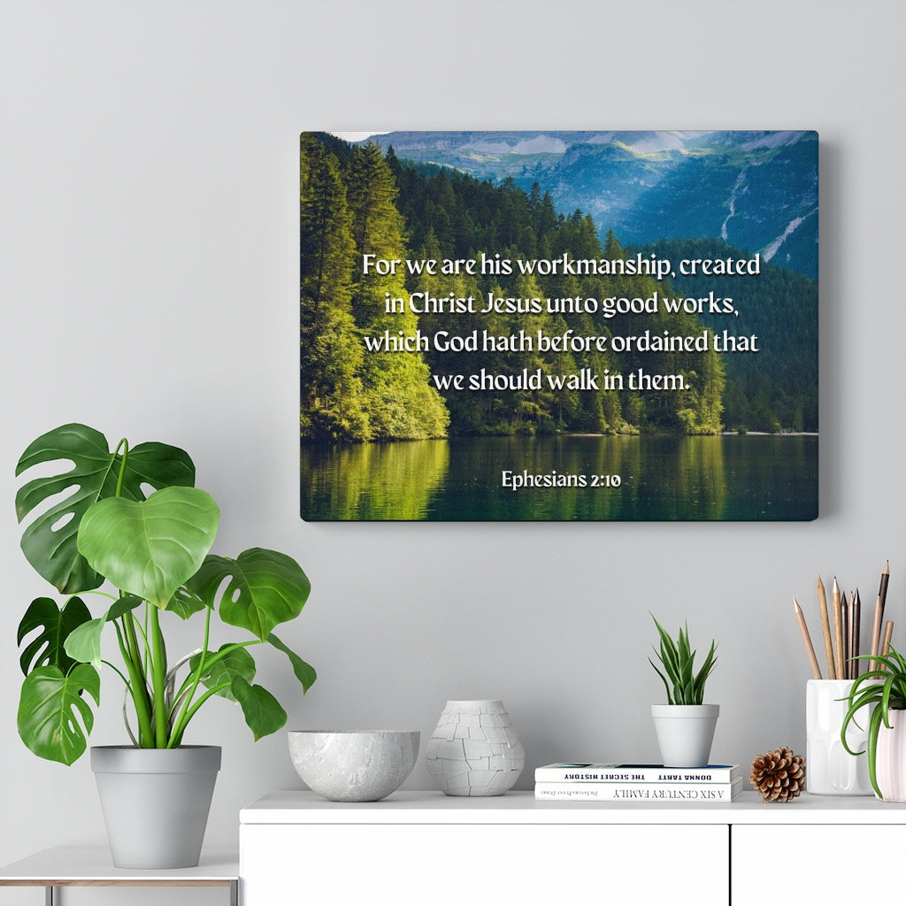 Scripture Walls Good Works Ephesians 2:10 Bible Verse Canvas Christian Wall Art Ready to Hang Unframed-Express Your Love Gifts