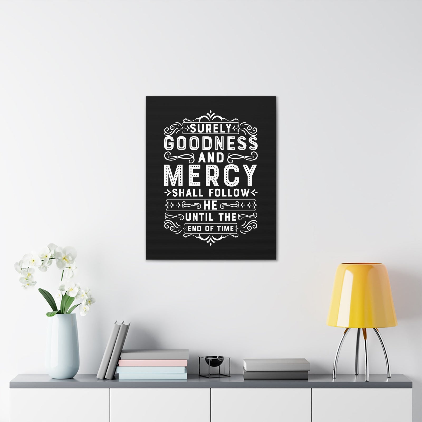 Scripture Walls Goodness And Mercy Psalms 23:6 Christian Wall Art Bible Verse Print Ready to Hang Unframed-Express Your Love Gifts