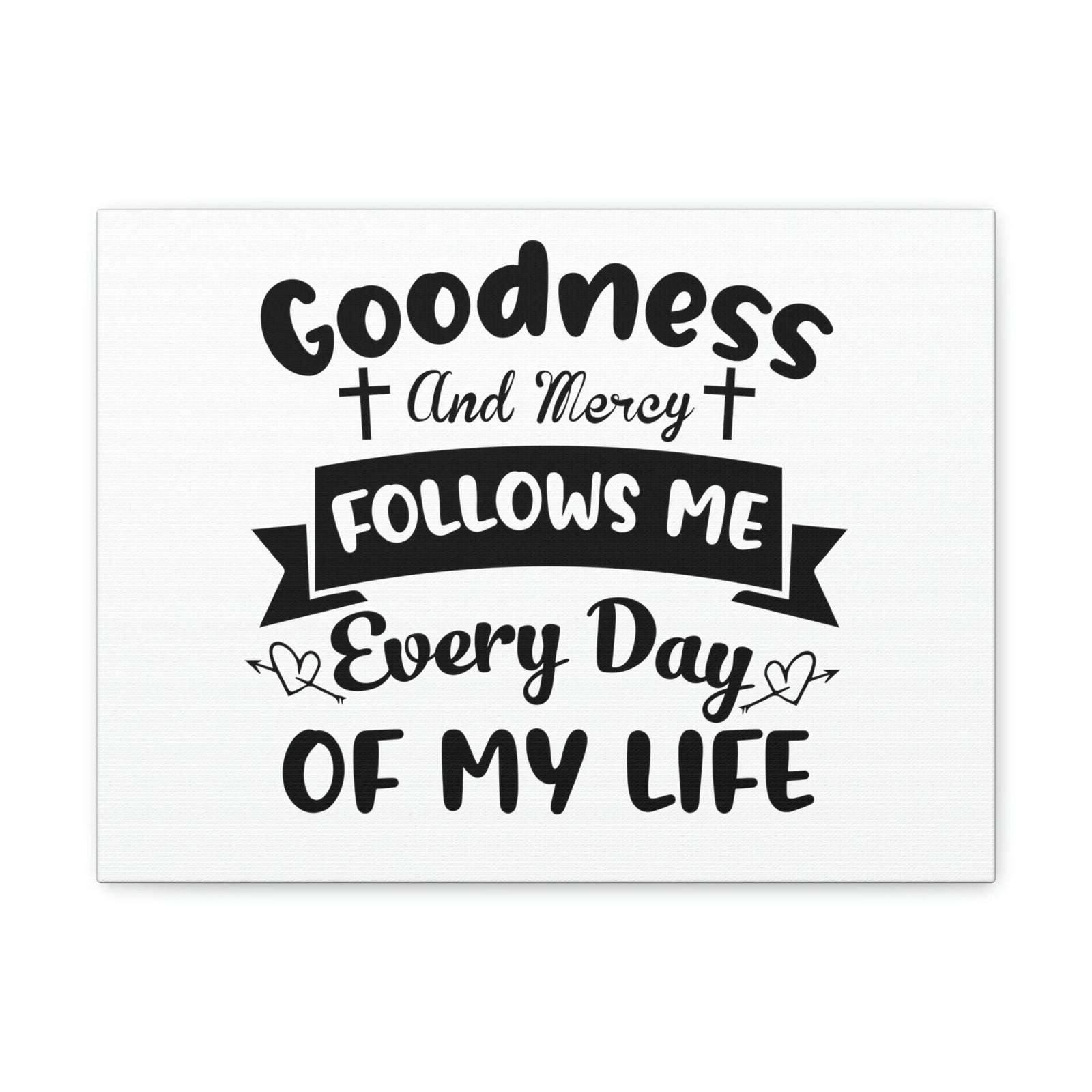 Scripture Walls Goodness And Mercy Psalms 23:6 Cross Christian Wall Art Bible Verse Print Ready to Hang Unframed-Express Your Love Gifts