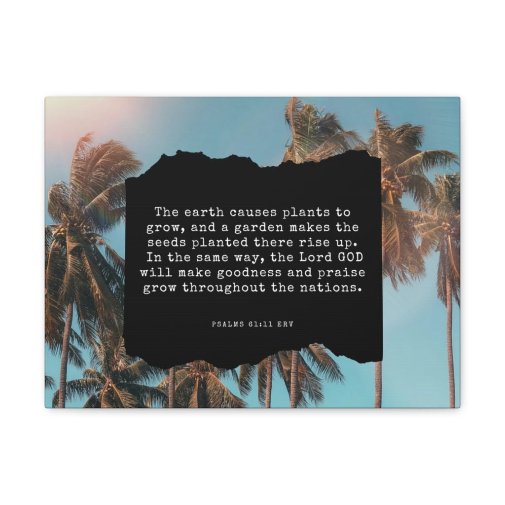 Scripture Walls Goodness And Praise Psalms 61:11 Bible Verse Canvas Christian Wall Art Ready to Hang Unframed-Express Your Love Gifts