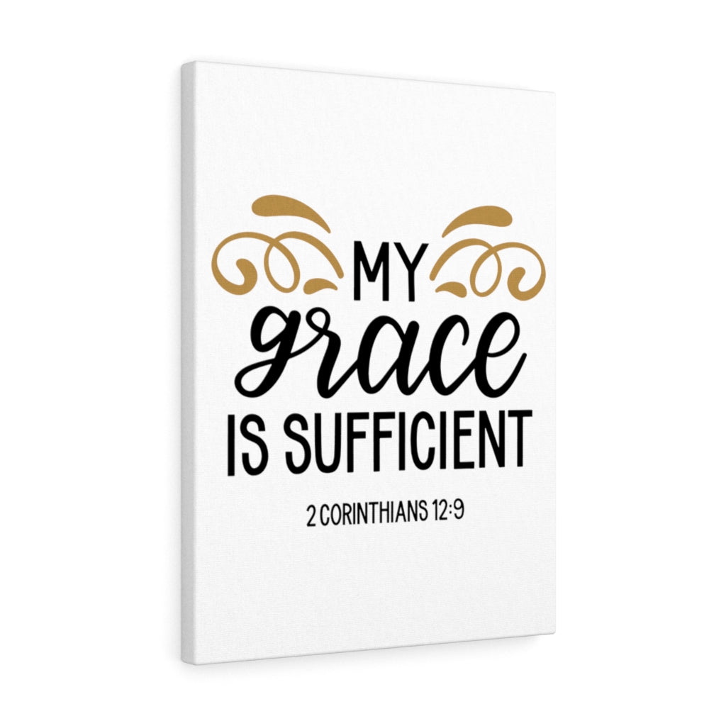 Scripture Walls Grace 2 Corinthians 12:9 Bible Verse Canvas Christian Wall Art Ready to Hang Unframed-Express Your Love Gifts