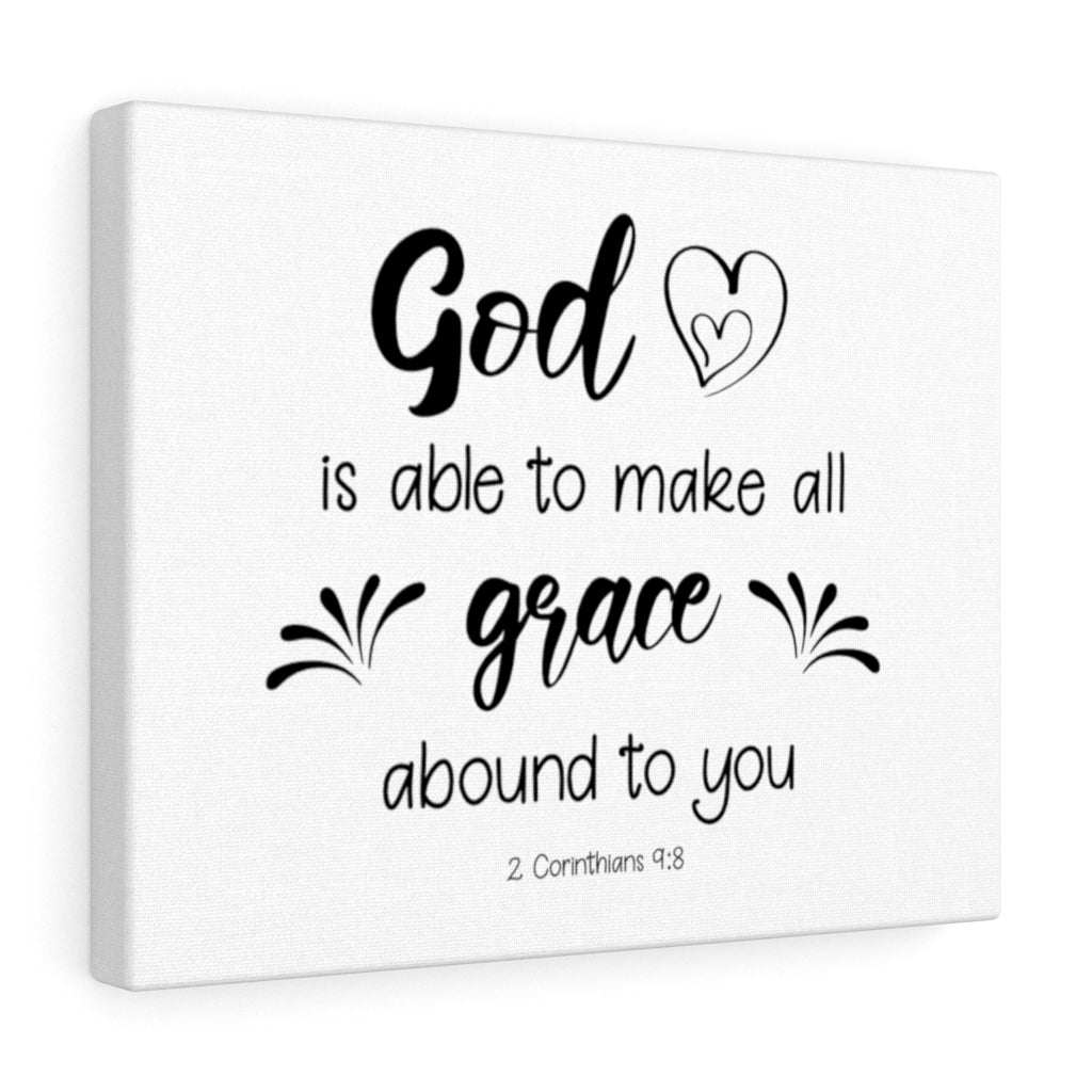 Scripture Walls Grace 2 Corinthians 9:8 Bible Verse Canvas Christian Wall Art Ready to Hang Unframed-Express Your Love Gifts