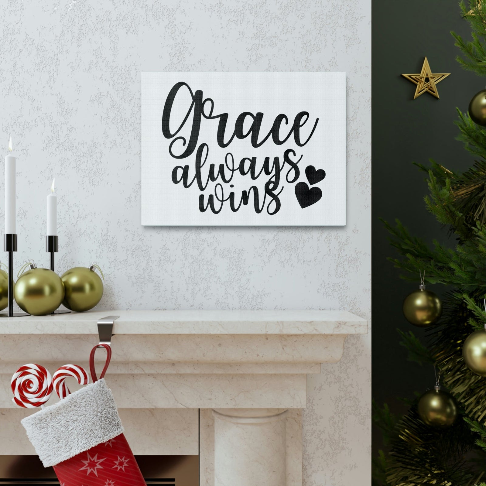 Scripture Walls Grace Always Wins 2 Timothy 1:9 Christian Wall Art Print Ready to Hang Unframed-Express Your Love Gifts