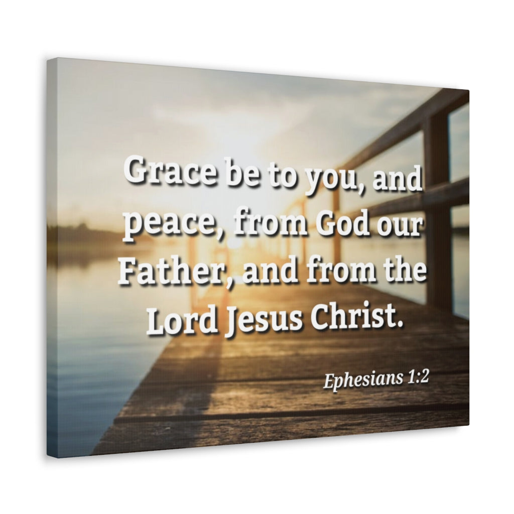 Scripture Walls Grace & Peace Ephesians 1:2 Bible Verse Canvas Christian Wall Art Ready to Hang Unframed-Express Your Love Gifts