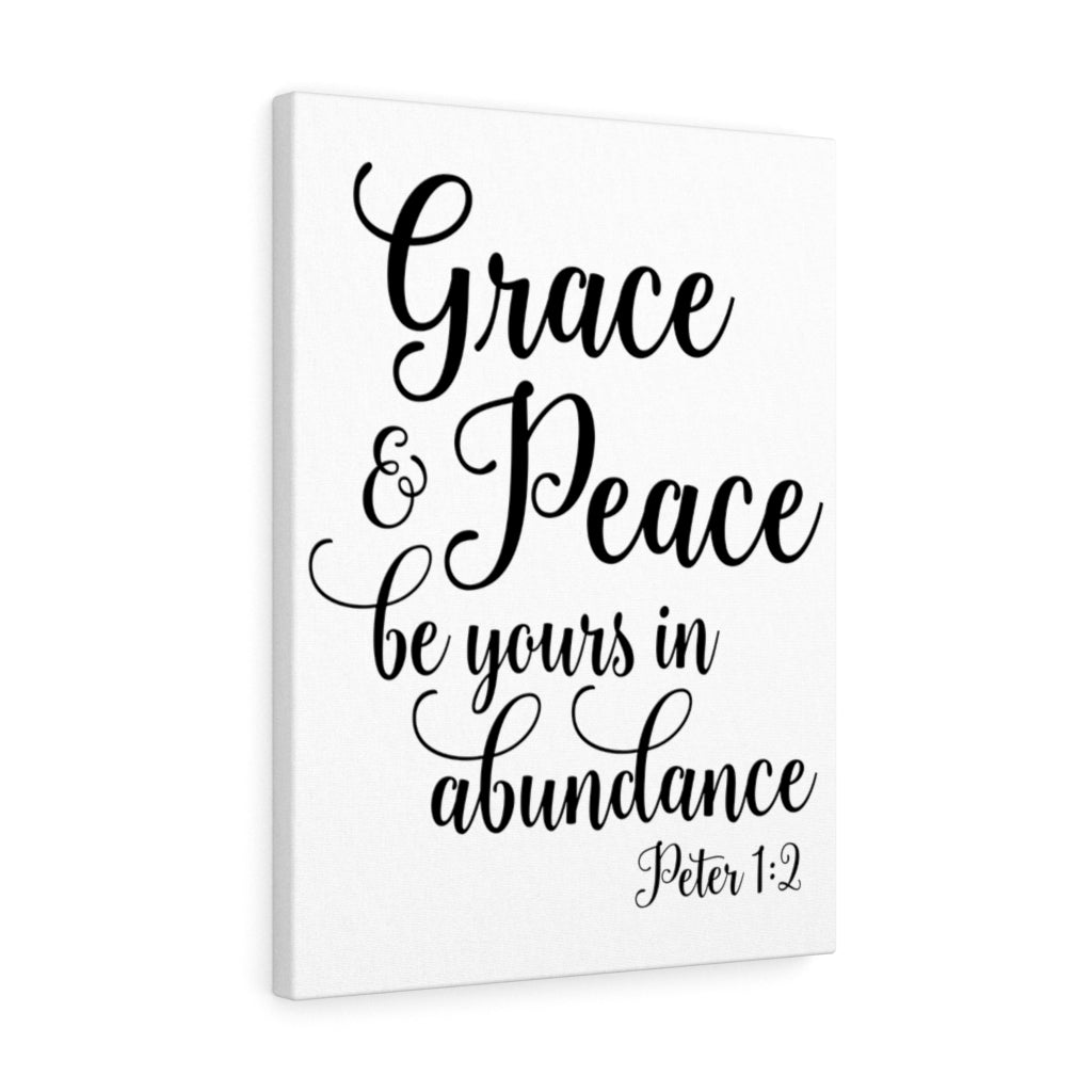 Scripture Walls Grace & Peace Peter 1:2 Bible Verse Canvas Christian Wall Art Ready to Hang Unframed-Express Your Love Gifts