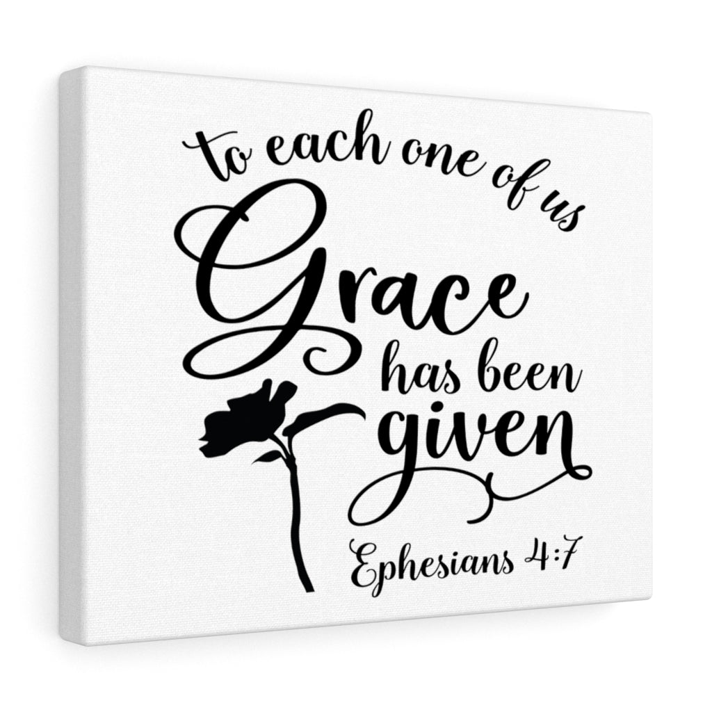 Scripture Walls Grace Has Been Ephesians 4:7 Bible Verse Canvas Christian Wall Art Ready to Hang Unframed-Express Your Love Gifts