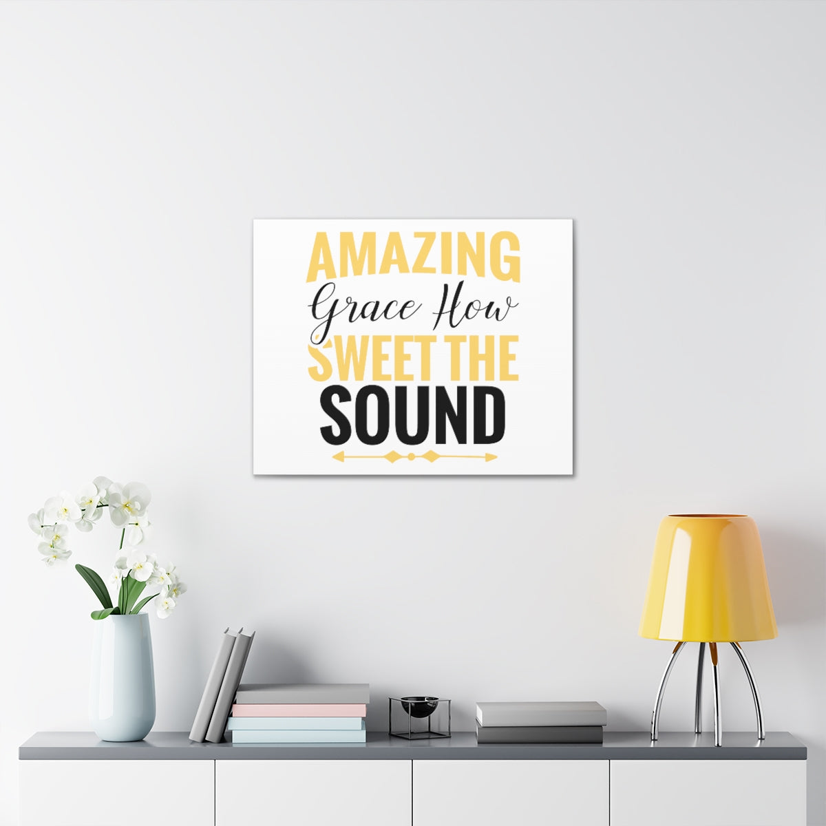 Scripture Walls Grace How Sweet 1 Corinthians 15:10 Christian Wall Art Print Ready to Hang Unframed-Express Your Love Gifts