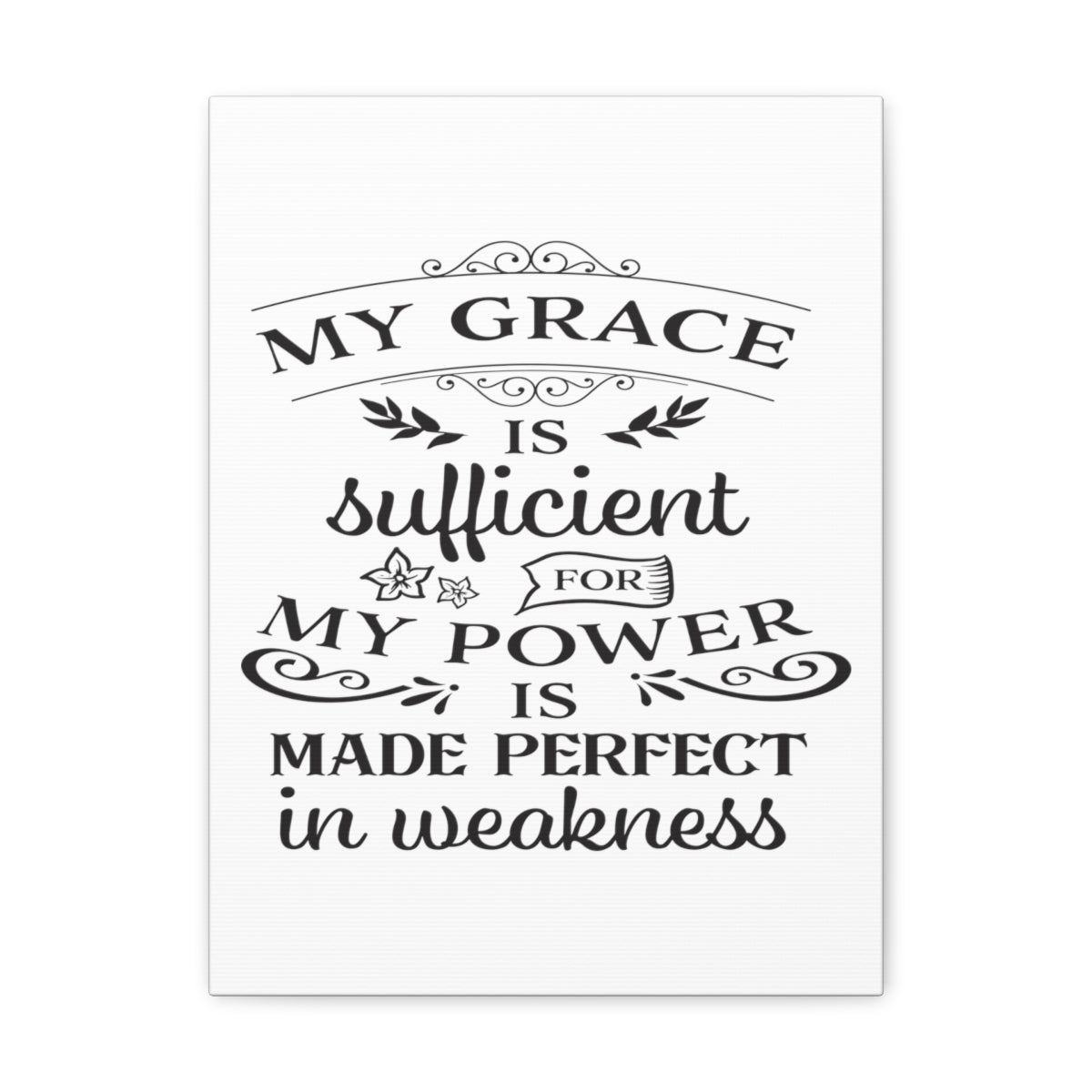 Scripture Walls Grace Is Sufficient 2 Corinthians 12:9 Christian Wall Art Print Ready to Hang Unframed-Express Your Love Gifts