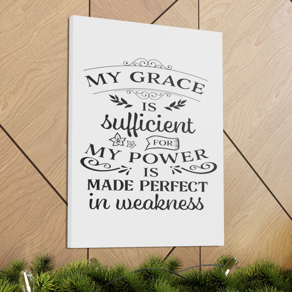 Scripture Walls Grace Is Sufficient 2 Corinthians 12:9 Christian Wall Art Print Ready to Hang Unframed-Express Your Love Gifts