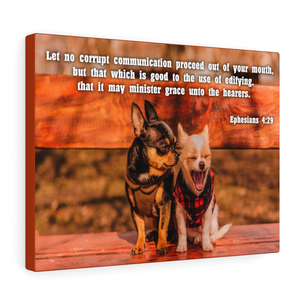 Scripture Walls Grace Unto The HeArers Ephesians 4:29 Bible Verse Canvas Christian Wall Art Ready to Hang Unframed-Express Your Love Gifts
