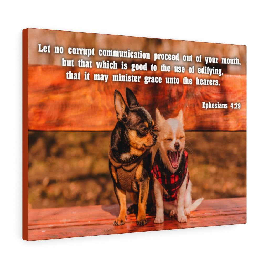 Scripture Walls Grace Unto The HeArers Ephesians 4:29 Bible Verse Canvas Christian Wall Art Ready to Hang Unframed-Express Your Love Gifts