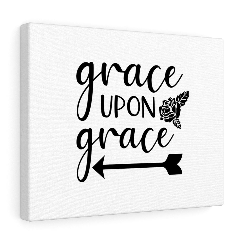 Scripture Walls Grace Upon Grace Arrow Bible Verse Canvas Christian Wall Art Ready to Hang Unframed-Express Your Love Gifts