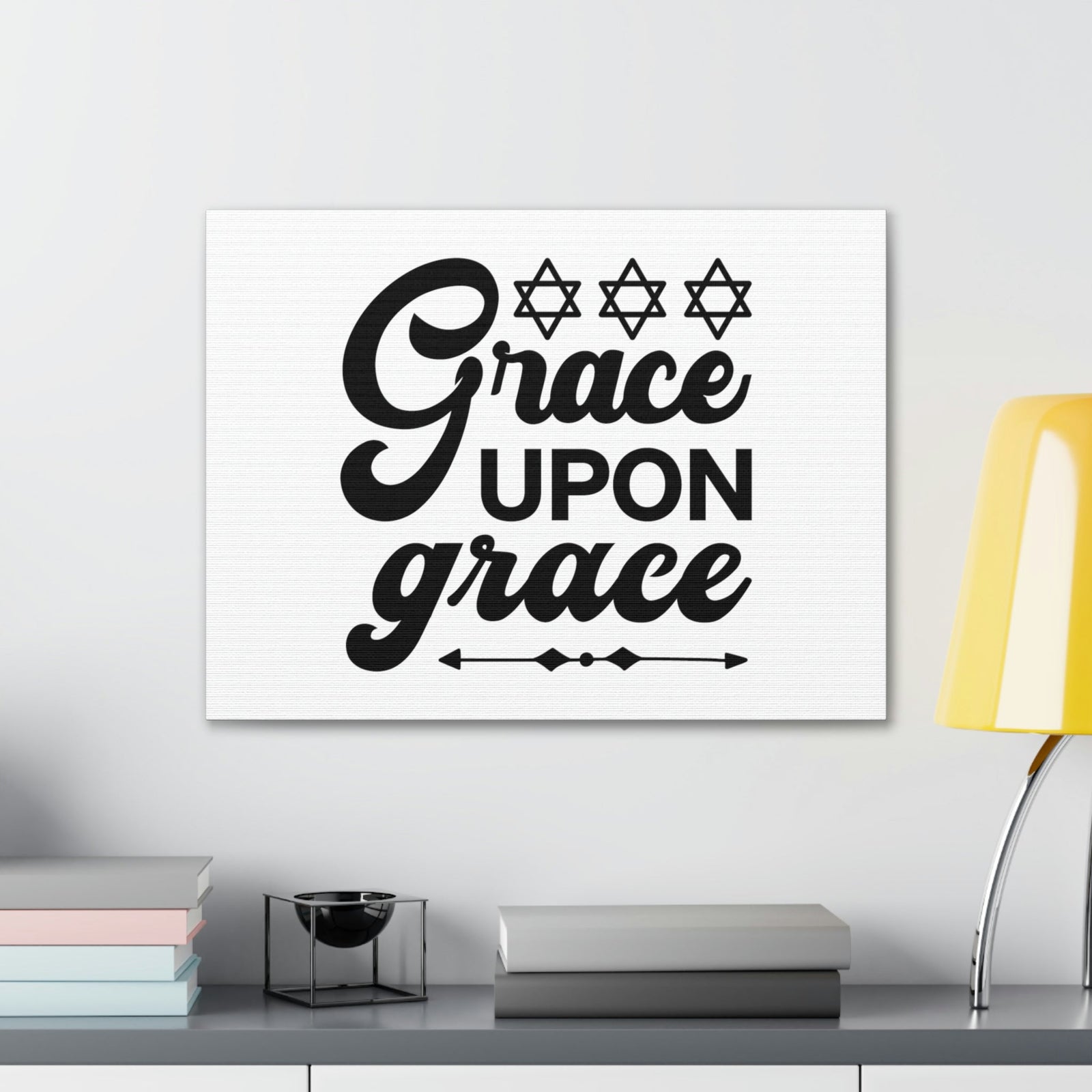 Scripture Walls Grace Upon Grace Hebrews 4:16 Christian Wall Art Bible Verse Print Ready to Hang Unframed-Express Your Love Gifts