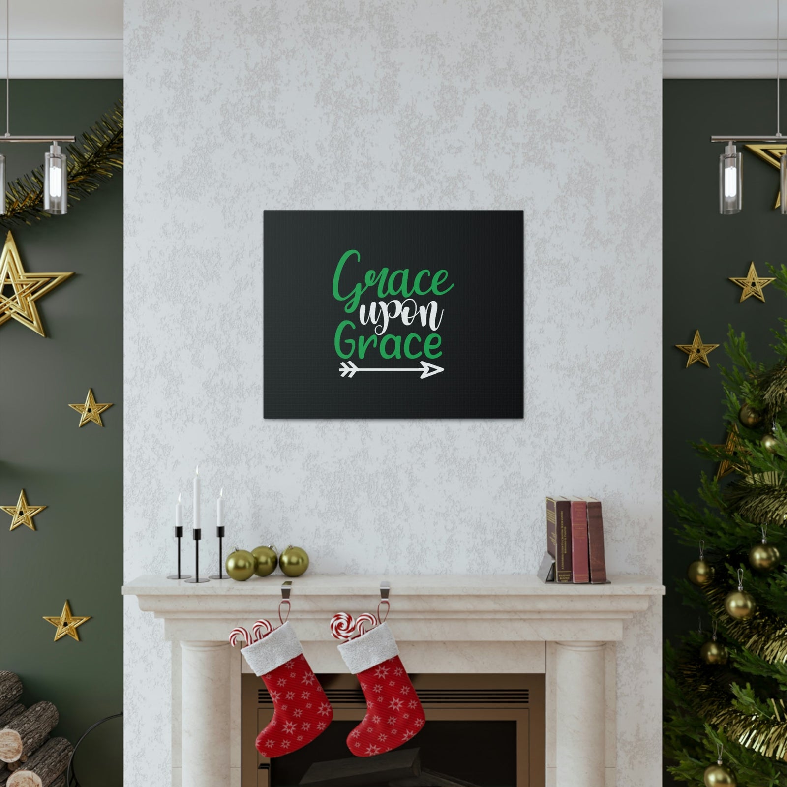 Scripture Walls Grace Upon Grace Hebrews 4:16 Christian Wall Art Bible Verse Print Ready to Hang Unframed-Express Your Love Gifts