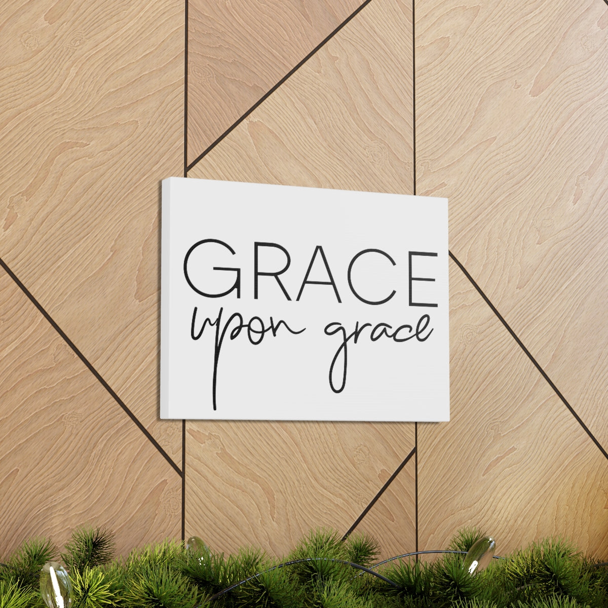 Scripture Walls Grace Upon Grace John 1:16 Christian Wall Art Print Ready to Hang Unframed-Express Your Love Gifts
