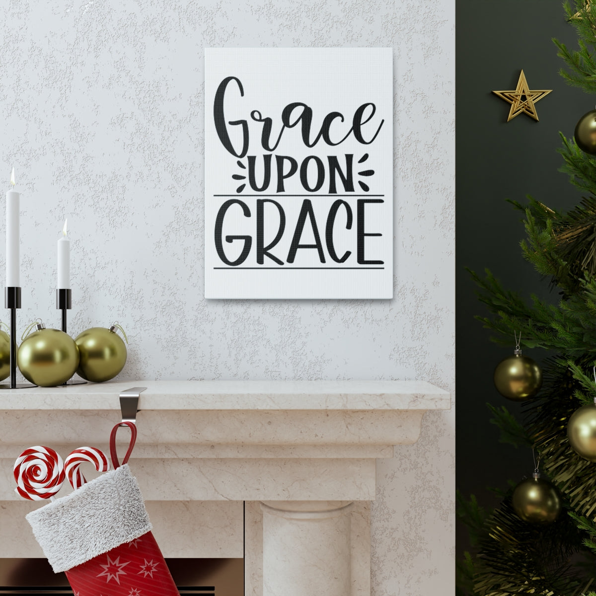 Scripture Walls Grace Upon Grace Romans 5:15 Christian Wall Art Print Ready to Hang Unframed-Express Your Love Gifts