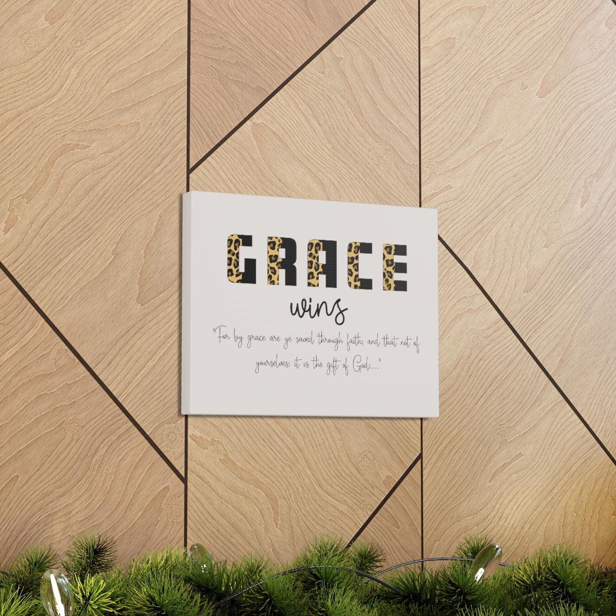 Scripture Walls Grace Wins Cougar 1 Peter 5:10 Bible Canvas Christian Wall Art Ready to Hang Unframed-Express Your Love Gifts