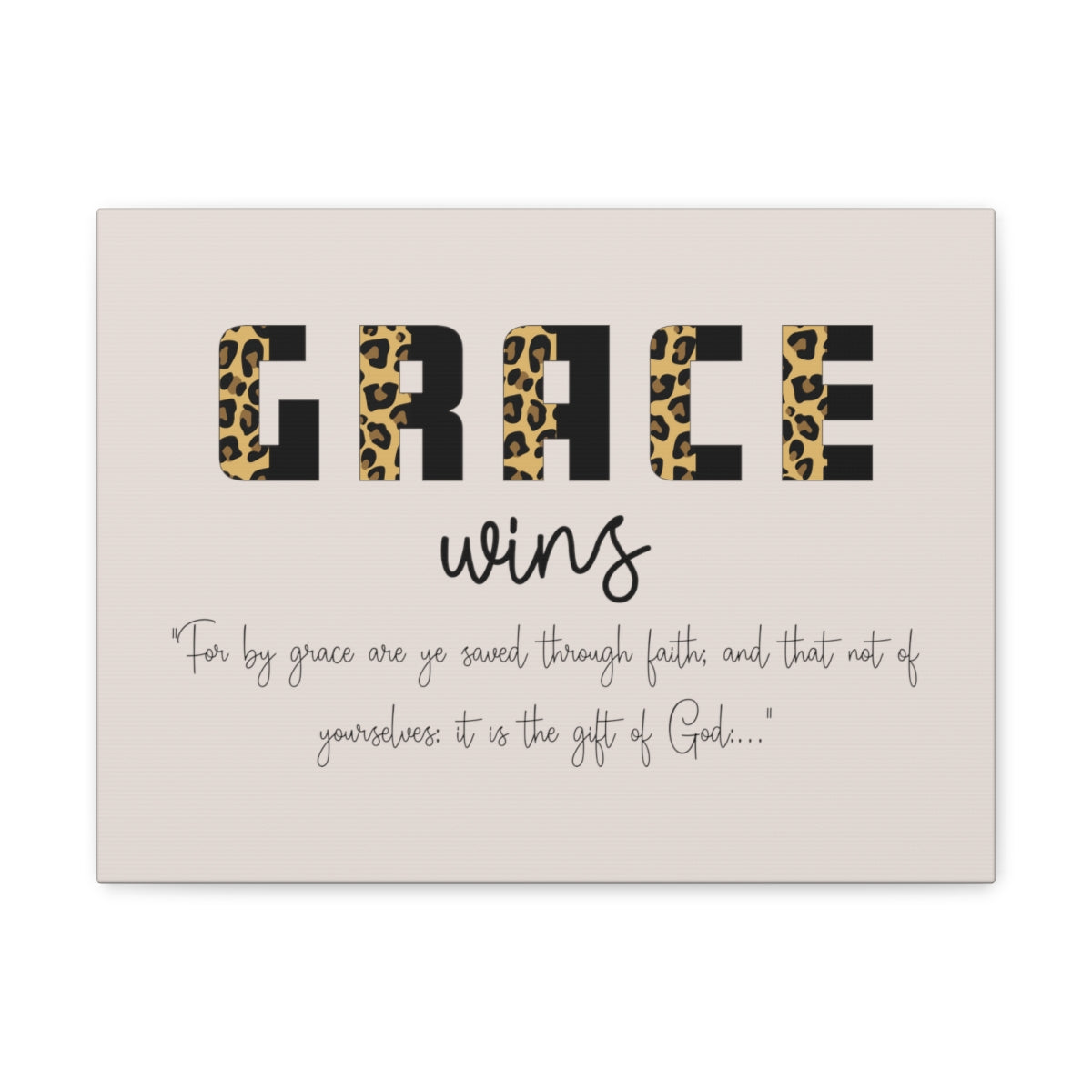Scripture Walls Grace Wins Cougar 1 Peter 5:10 Bible Canvas Christian Wall Art Ready to Hang Unframed-Express Your Love Gifts