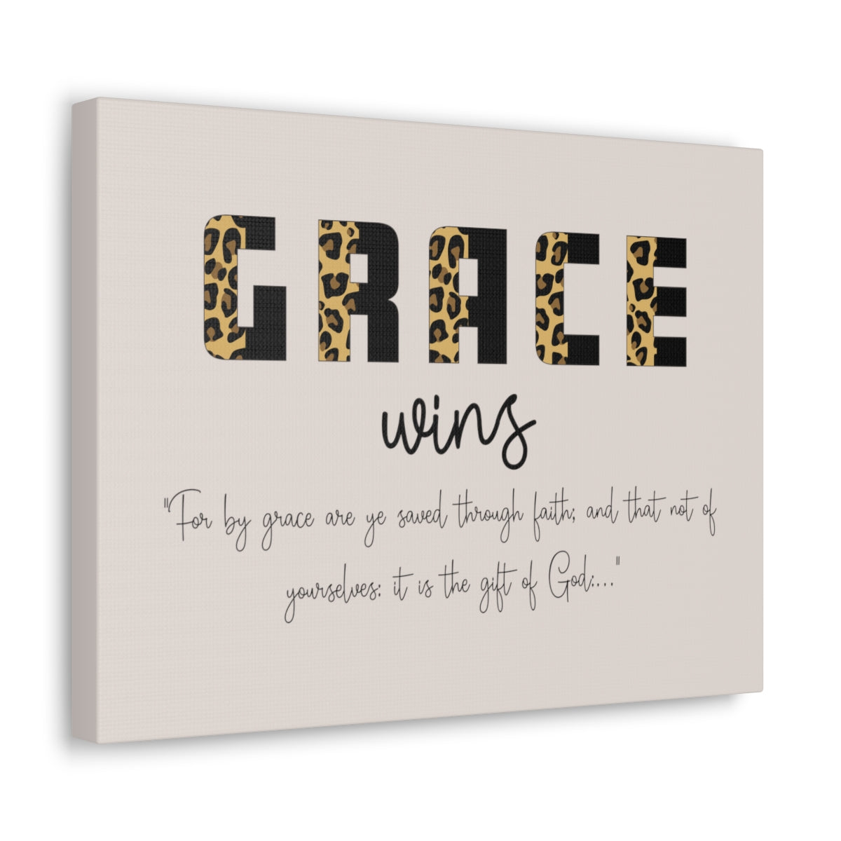Scripture Walls Grace Wins Cougar 1 Peter 5:10 Bible Canvas Christian Wall Art Ready to Hang Unframed-Express Your Love Gifts